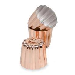 Patisse 3 Moules Cannelés à Canelés Bordelais 5,5 Cm Cuivre