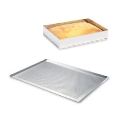 Lot Plaque à Pâtisserie Perforée 40 Cm + Rectangle à Gâteau Extensible