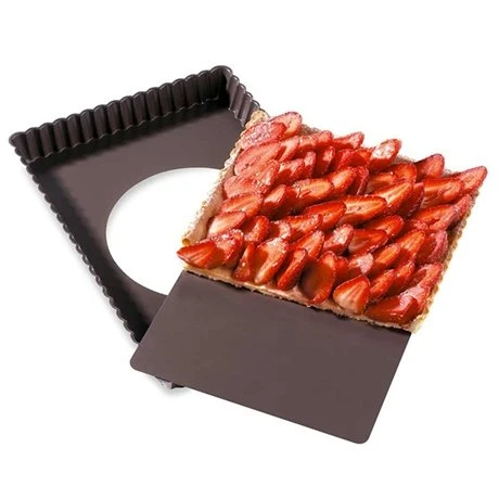 Lot Moule à Tarte Amovible Rectangle 30 Cm + Billes En Céramique 600 G 3 Lot Moule à Tarte Amovible Rectangle 30 Cm + Billes En Céramique 600 G – Image 3
