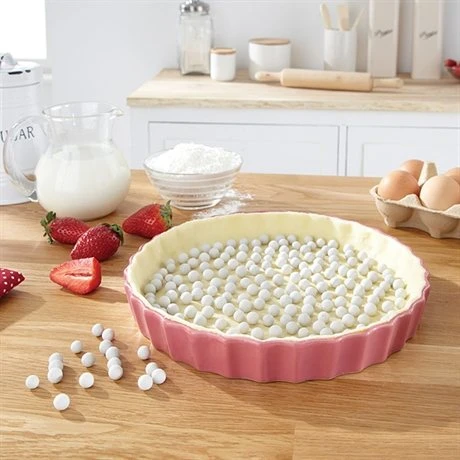 Lot Moule à Tarte Amovible Rectangle 30 Cm + Billes En Céramique 600 G 4 Lot Moule à Tarte Amovible Rectangle 30 Cm + Billes En Céramique 600 G – Image 4