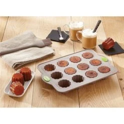 Lot 2 Plaques Rigiflex 12 Canelés Et 24 Mini-canelés En Silicone Et Acier -Cuisine Fournitures Magasin 509120 3 1 Lot 2 plaques Rigiflex 12 caneles et 24 mini caneles en silicone et acier Mathon