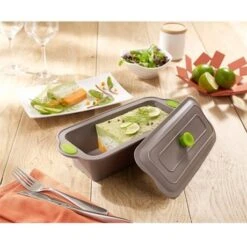 Rigiflex Terrine En Silicone Structure Acier Avec Couvercle 2 En 1 24 Cm -Cuisine Fournitures Magasin 511103 4 3 Rigiflex Terrine en silicone structure acier avec couvercle 2 en 1 24 cm Mathon