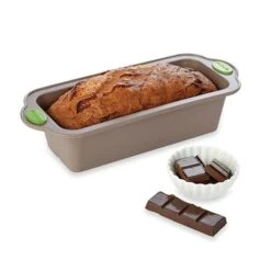 Rigiflex Moule à Cake Silicone Structure Acier 24 Cm