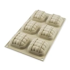 Silikomart Moule Silicone 6 Mini Gâteaux Elegenza Texture Matelassée -Cuisine Fournitures Magasin 512204 2 2 Moule silicone 6 Mini gateaux Elegenza texture matelassee Silikomart