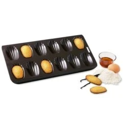 Lot 2 Plaques à Madeleines Et Mini-madeleines -Cuisine Fournitures Magasin 519016 2 1 Lot 2 plaques a madeleines et mini madeleines Mathon