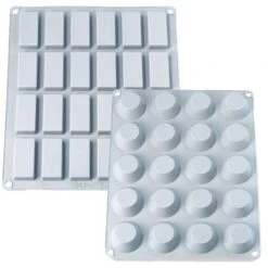 Lot Grandes Plaques Silicone Mini-financiers Et Mini-tartelettes