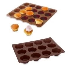 Lot De 2 Flexi'plaques En Silicone 12 Muffins Et 20 Mini-muffins