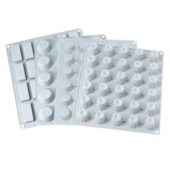 Lot Assortiment 4 Grandes Plaques à Pâtisseries: Muffins, Tartelettes, Canelés, Financiers