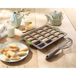 Lot Plaque 20 Financiers Et Plaque 12 Muffins En Silicone Structure Acier Rigiflex -Cuisine Fournitures Magasin 519083 2 2 Lot plaque 20 financiers et plaque 12 muffins en silicone structure acier Rigiflex Mathon
