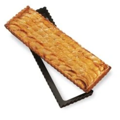 Moule à Tarte Amovible Rectangle Acier Revêtu Anti-adhérent Bords Cannelés 36 Cm -Cuisine Fournitures Magasin 54103 3 4 Moule a tarte amovible rectangle acier revetu anti adherent bords canneles 36 cm Mathon