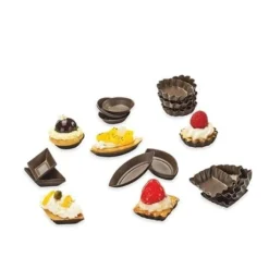 30 Mini-moules à Mignardises Anti-adhésifs Qualité Professionnelle -Cuisine Fournitures Magasin 541059 2 4 30 mini moules a mignardises anti adhesifs qualite professionnelle Gobel