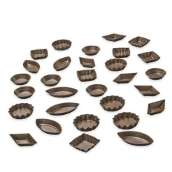 30 Mini-moules à Mignardises Anti-adhésifs Qualité Professionnelle -Cuisine Fournitures Magasin 541059 3 4 30 mini moules a mignardises anti adhesifs qualite professionnelle Gobel