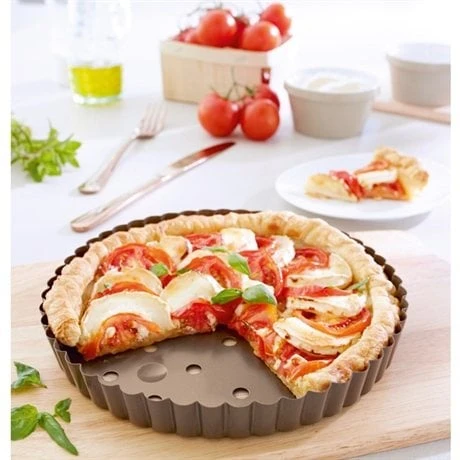 Tourtière Perforée Acier Revêtu Anti-adhérent 30 Cm 2 Tourtière Perforée Acier Revêtu Anti-adhérent 30 Cm – Image 2