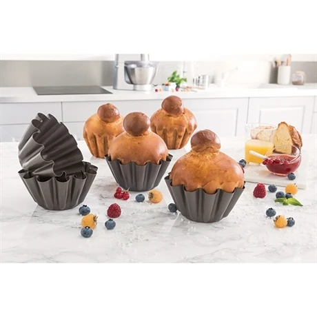 Set 4 Moules Briochettes Acier Revêtu 13 Cm 1 Set 4 Moules Briochettes Acier Revêtu 13 Cm