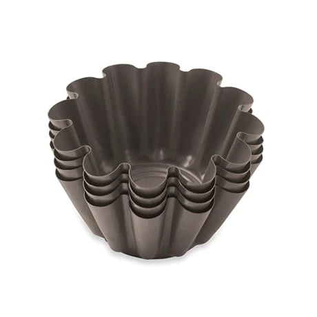 Set 4 Moules Briochettes Acier Revêtu 13 Cm 3 Set 4 Moules Briochettes Acier Revêtu 13 Cm – Image 3