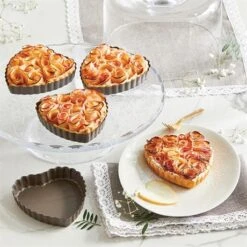 Set De 4 Moules à Tartelette Coeur Revêtement Antiadhérent 11 Cm 7 Set De 4 Moules à Tartelette Coeur Revêtement Antiadhérent 11 Cm -Cuisine Fournitures Magasin 544009 2 4 Set de 4 moules a tartelette coeur revetement antiadherent 11 cm Mathon