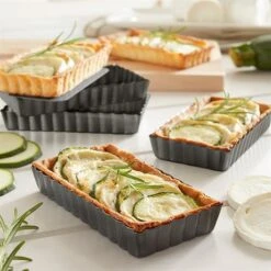 Lot De 8 Moules à Tartelettes à Fond Amovibles -Cuisine Fournitures Magasin 549005 2 2 Lot de 8 moules a tartelettes a fond amovibles Mathon