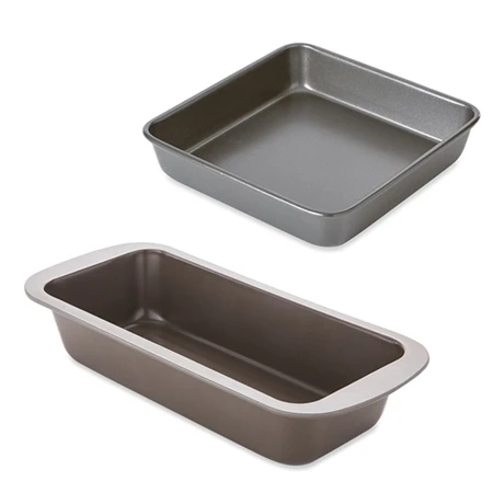 Lot Moule à Manqué Carré 23 Cm Et Moule à Cake 25 Cm Acier Revêtement Antiadhérent 2 Lot Moule à Manqué Carré 23 Cm Et Moule à Cake 25 Cm Acier Revêtement Antiadhérent – Image 2