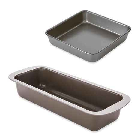 Lot Moule à Manqué Carré 23 Cm Et Moule à Cake 30 Cm Acier Revêtement Antiadhérent 2 Lot Moule à Manqué Carré 23 Cm Et Moule à Cake 30 Cm Acier Revêtement Antiadhérent – Image 2