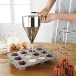 Entonnoir à Piston En Inox Avec Support