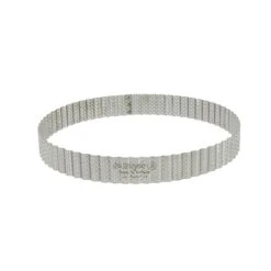 De Buyer Cercle à Tarte Perforé Cannelé Acier Inoxydable 24 Cm