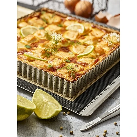 De Buyer Cercle à Tarte Perforé Carré Cannelé 23 Cm 2 De Buyer Cercle à Tarte Perforé Carré Cannelé 23 Cm – Image 2