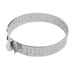 Cercle à Tarte Extensible Perforé En Inox -Cuisine Fournitures Magasin 573039 3 2 Cercle a tarte extensible perfore en inox Scrapcooking
