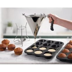 Entonnoir Piston 2 L En Inox 5 Entonnoir Piston 2 L En Inox -Cuisine Fournitures Magasin 573043 2 1 Entonnoir piston 2 L en inox Lacor