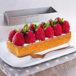 De Buyer Cercle à Tarte Rectangulaire Perforé 12 X 4 Cm -Cuisine Fournitures Magasin 573116 2 1 Cercle a tarte rectangulaire perfore 12 x 4 cm De Buyer