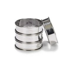 Patisse 4 Cercles à Tarte Inox 8 Cm