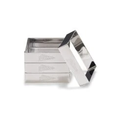 Patisse 4 Cadres à Tarte Inox 8 Cm