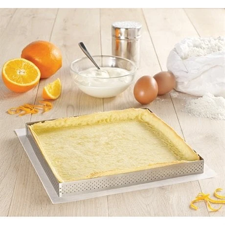 De Buyer Cercle à Tarte Perforé Carré 17,5 Cm 1 De Buyer Cercle à Tarte Perforé Carré 17,5 Cm