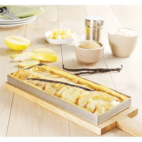 De Buyer Cadre à Tarte Perforé Rectangle 28 X 11 Cm 1 De Buyer Cadre à Tarte Perforé Rectangle 28 X 11 Cm
