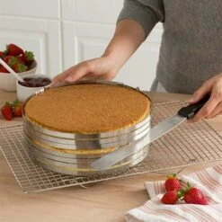 Meilleures ventes -Cuisine Fournitures Magasin 579034 1 1 Set couteau a genoise spatule a glacage et cercle a trancher extensible inox Mathon