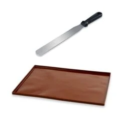 Lot Flexi'Plaque De Pâtisserie à Rebords Et Spatule à Gâteaux