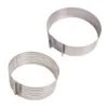Lot Cercle à Trancher Et Cercle à Gâteau Extensibles Inox