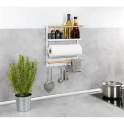 Étagère De Cuisine Magnétique Blanche -Cuisine Fournitures Magasin 603140 2 3 Etagere de cuisine magnetique blanche Wenko by Maximex
