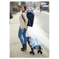 Chariot De Courses Avec Siège Bleu -Cuisine Fournitures Magasin 604011 4 4 Chariot de courses avec siege bleu Wenko by Maximex