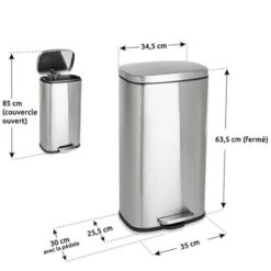 Poubelle De Cuisine En Inox 30 L 7 Poubelle De Cuisine En Inox 30 L -Cuisine Fournitures Magasin 604120 3 2 Poubelle de cuisine en inox 30 L Mathon