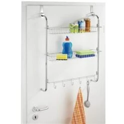 Etagère De Porte 2 Paniers Et Accroche-torchons