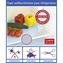 3 Tapis Antibactériens Pour Réfrigérateur -Cuisine Fournitures Magasin 60766 3 2 3 Tapis antibacteriens pour refrigerateur Wenko by Maximex