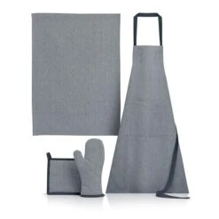 Set Manique, Gant, Torchon Et Tablier Jani Ombre