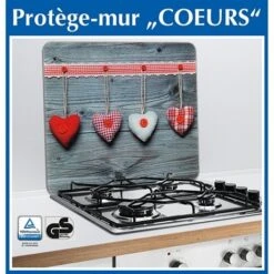Protection Murale En Verre Coeurs -Cuisine Fournitures Magasin 62368 2 5 Protection murale en verre Coeurs Wenko by Maximex