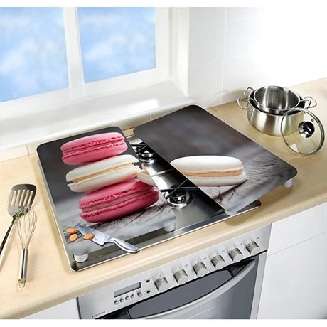 Set 2 Couvre-plaques Protection Motif Macarons 1 Set 2 Couvre-plaques Protection Motif Macarons