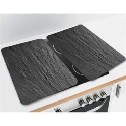 Set 2 Couvre-plaques Protection En Verre Motifs Ardoise -Cuisine Fournitures Magasin 62600 3 3 Set 2 couvre plaques protection en verre motifs Ardoise Wenko by Maximex