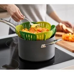 Joseph Joseph Panier Vapeur Pliable - Vert -Cuisine Fournitures Magasin 650119 4 1 Panier vapeur pliable Vert Joseph Joseph