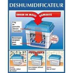 Absorbeur D'humidité 2kg -Cuisine Fournitures Magasin 658007 2 1 Absorbeur d humidite 2kg Wenko by Maximex