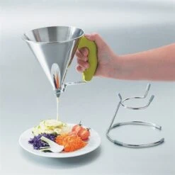 De Buyer Entonnoir à Piston Vert -Cuisine Fournitures Magasin 67351 3 1 Entonnoir a piston vert De Buyer