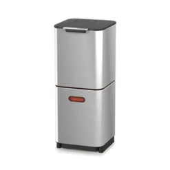 Joseph Joseph Poubelle Totem Acier Inoxydable 40 L - 2 Compartiments 20 L -Cuisine Fournitures Magasin 678000 3 4 Poubelle Totem acier inoxydable 40 L 2 compartiments 20 L Joseph Joseph