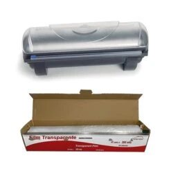 Lot Distributeur Et Rouleau De Film Alimentaire 300 M X 45 Cm
